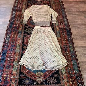 Gorgeous vintage 100% rayon hand loomed set made in USA